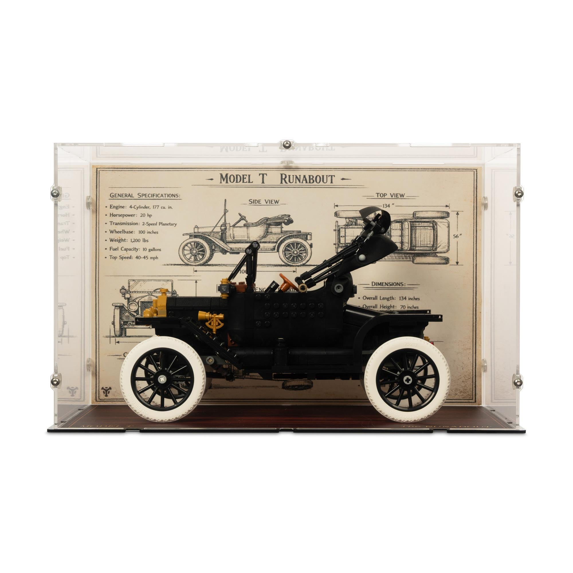 Acrylic Display Case for LEGO Ford Model T Car | iDisplayit USA