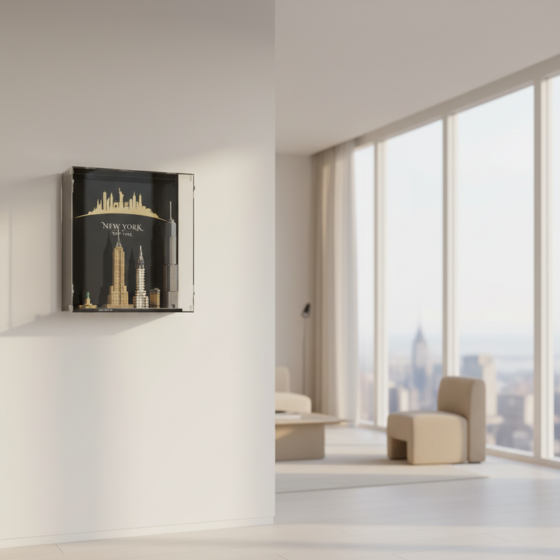 21028 New York City Wall Mounted Display Case