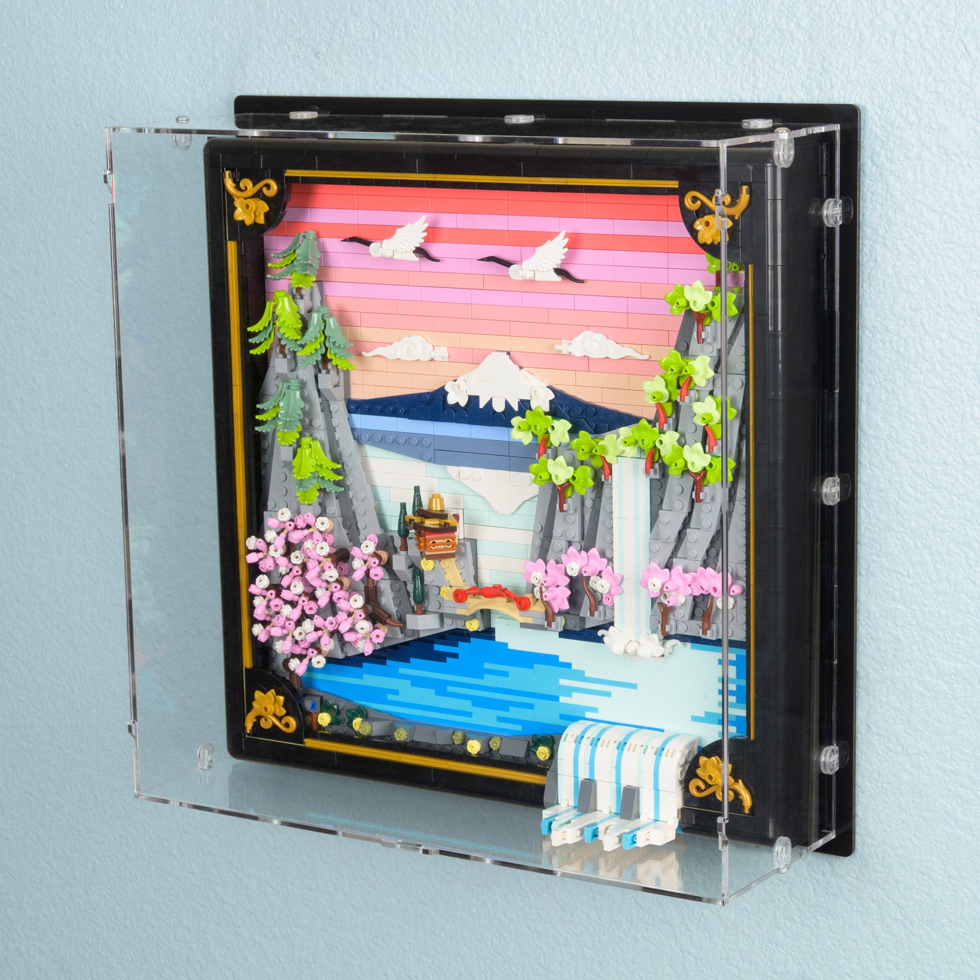 Wallmounted Display for LEGO Japanese Cherry Blossom | iDisplayit