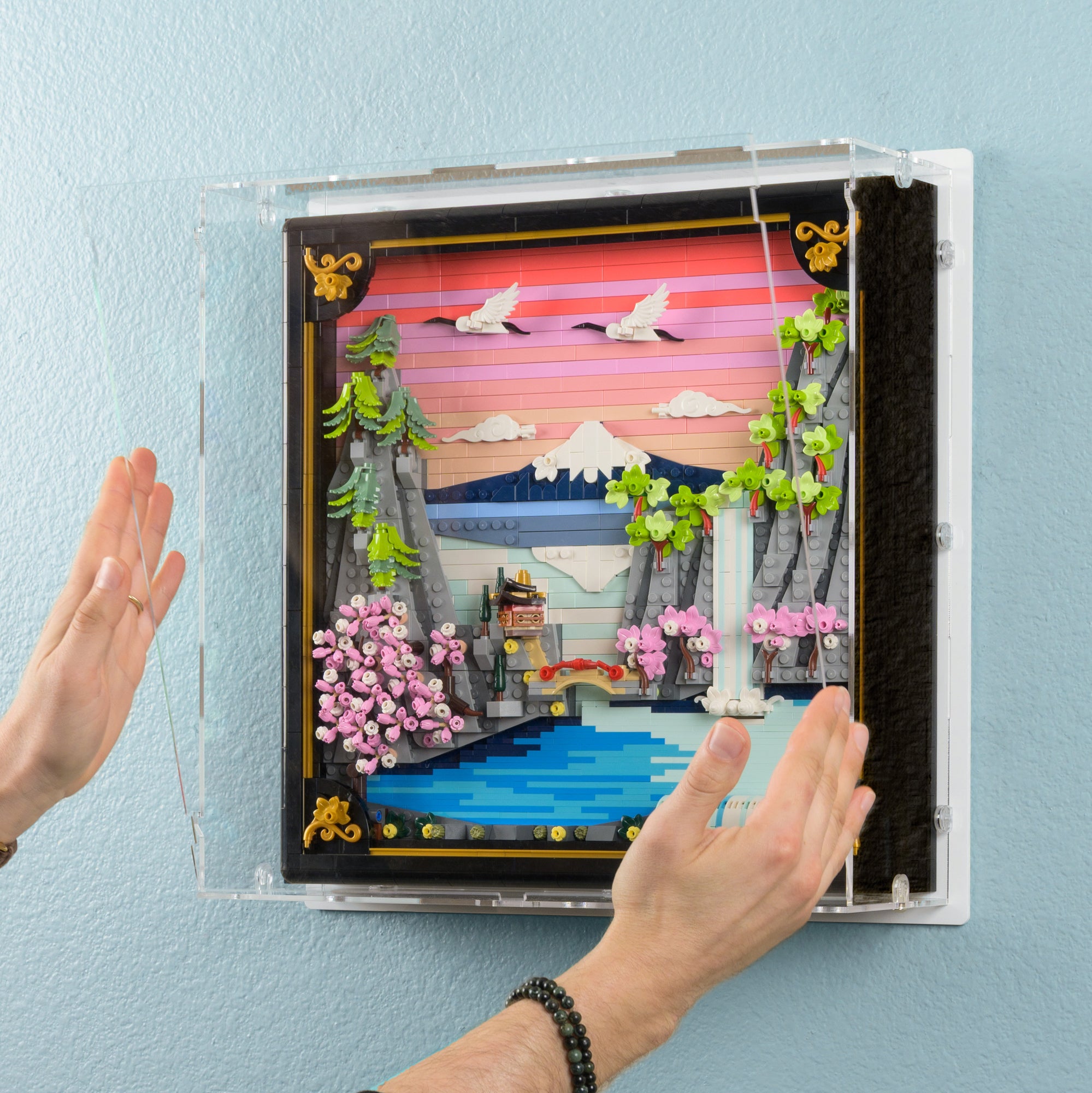 Wallmounted Display for LEGO Japanese Cherry Blossom | iDisplayit