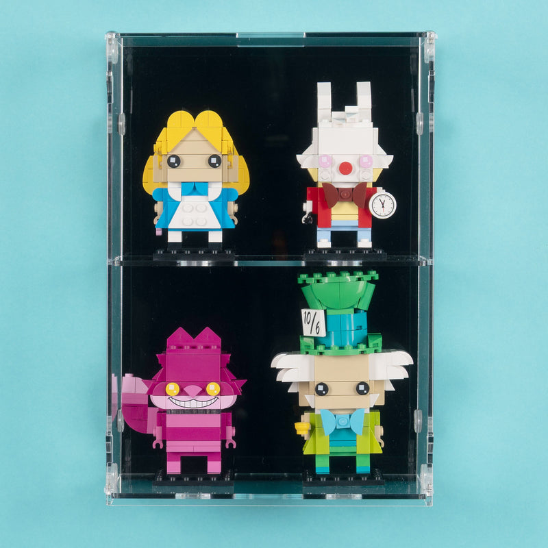2in1 LEGO BrickHeadz 2x2 Desk and Wall Display Case