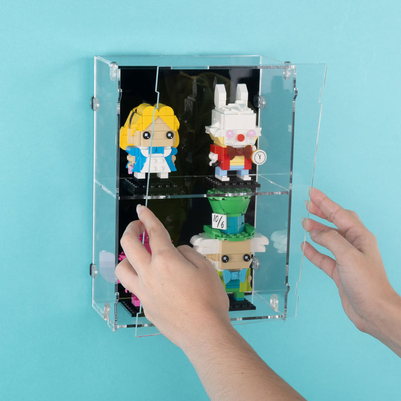 2in1 LEGO BrickHeadz 2x2 Desk and Wall Display Case