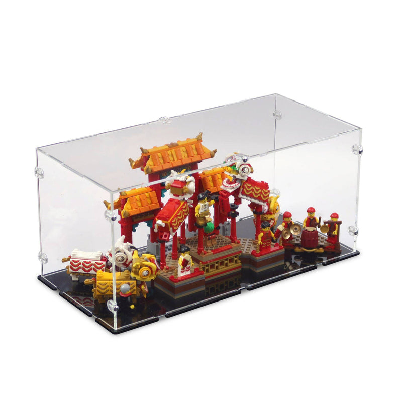 Chinese New Year Lion Dance Display Case for LEGO 80104