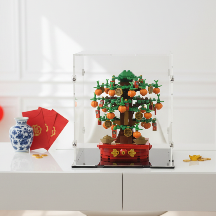 Acrylic Display Case for LEGO Money Tree CNY | iDisplayit USA Black