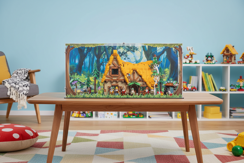 Snow White & The Seven Dwarfs' Cottage Display Case for LEGO 43242
