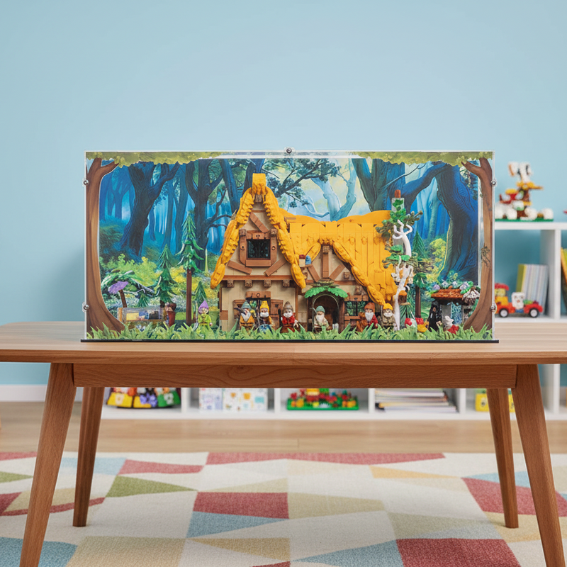 Snow White & The Seven Dwarfs' Cottage Display Case for LEGO 43242