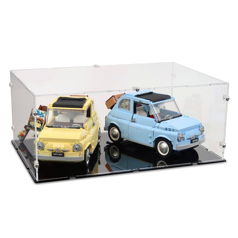 Double LEGO Fiat Car Collection Display Case