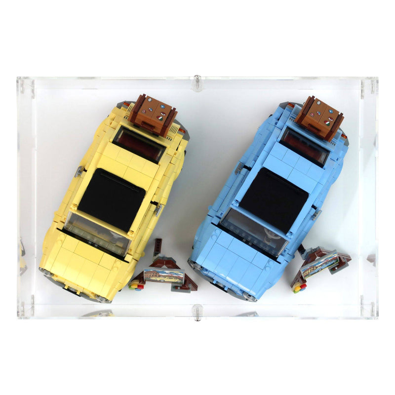 Double LEGO Fiat Car Collection Display Case