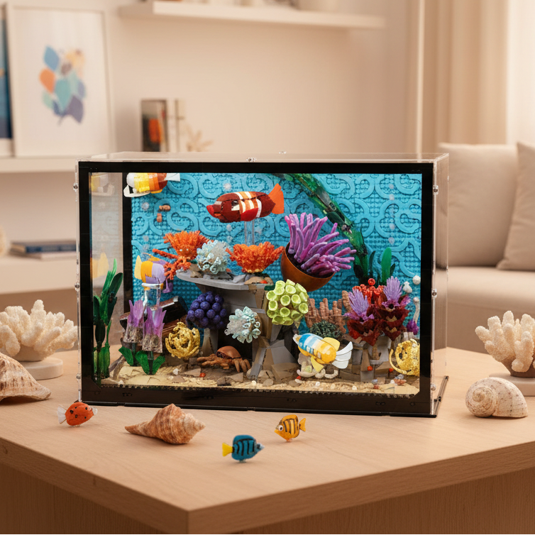 Tropical Aquarium Display Case for LEGO 10366