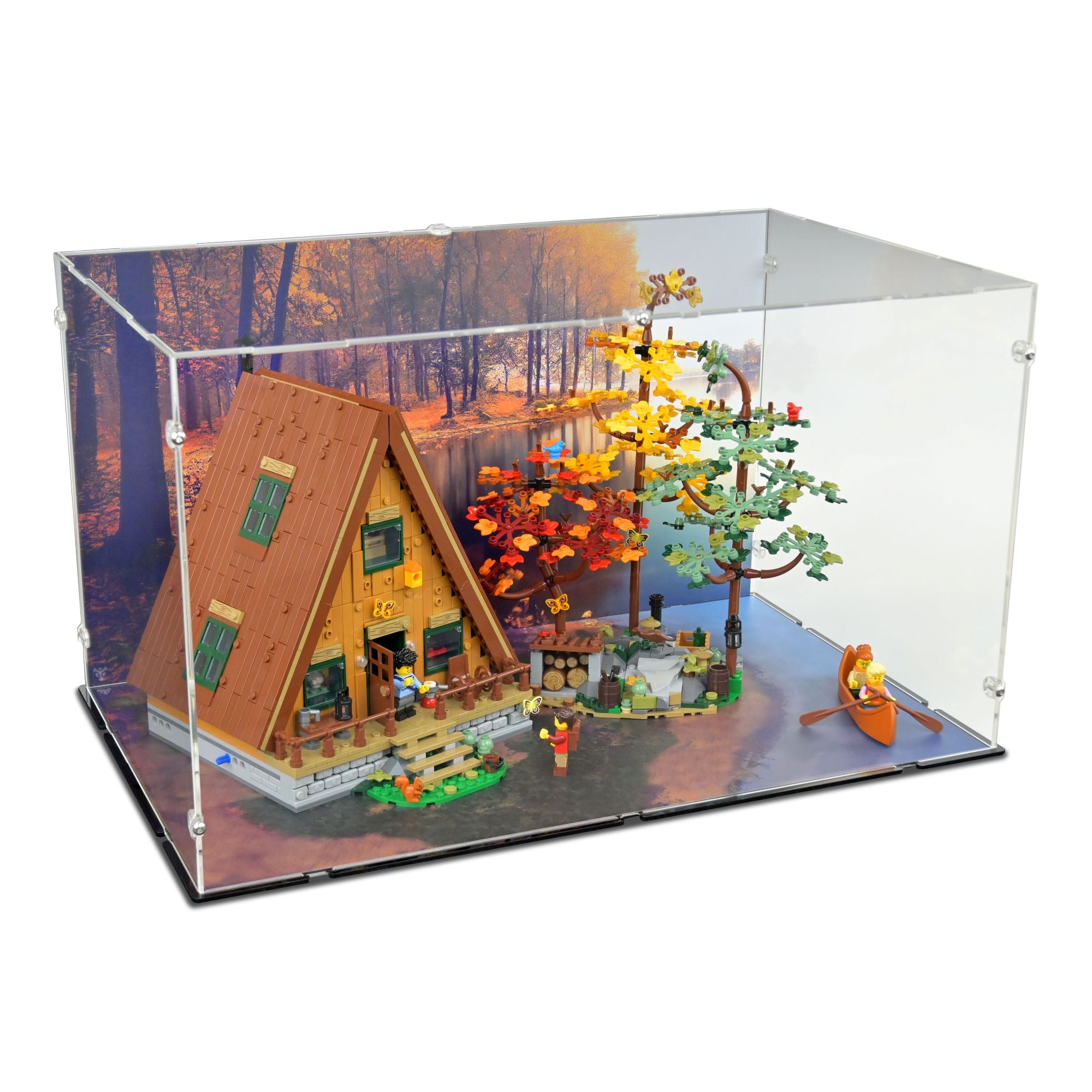 Acrylic Display Case for LEGO A-Frame Cabin | iDisplayit USA