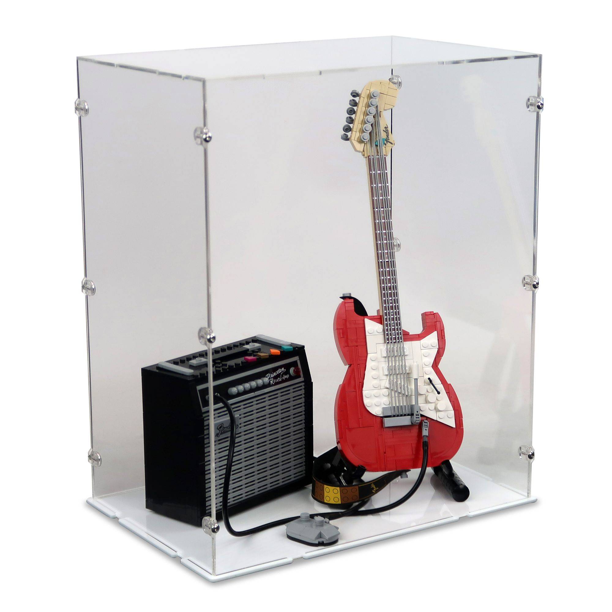 Acrylic Display Case for LEGO Fender Stratocaster | iDisplayit
