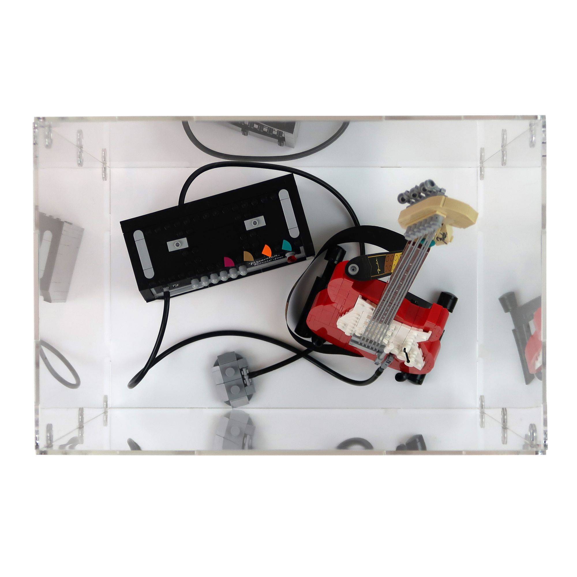 Acrylic Display Case for LEGO Fender Stratocaster | iDisplayit