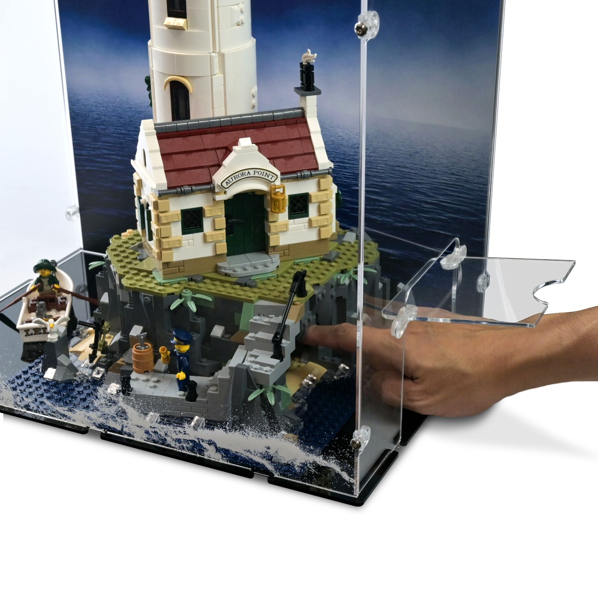Acrylic Display Case for LEGO Motorised Lighthouse | iDisplayit