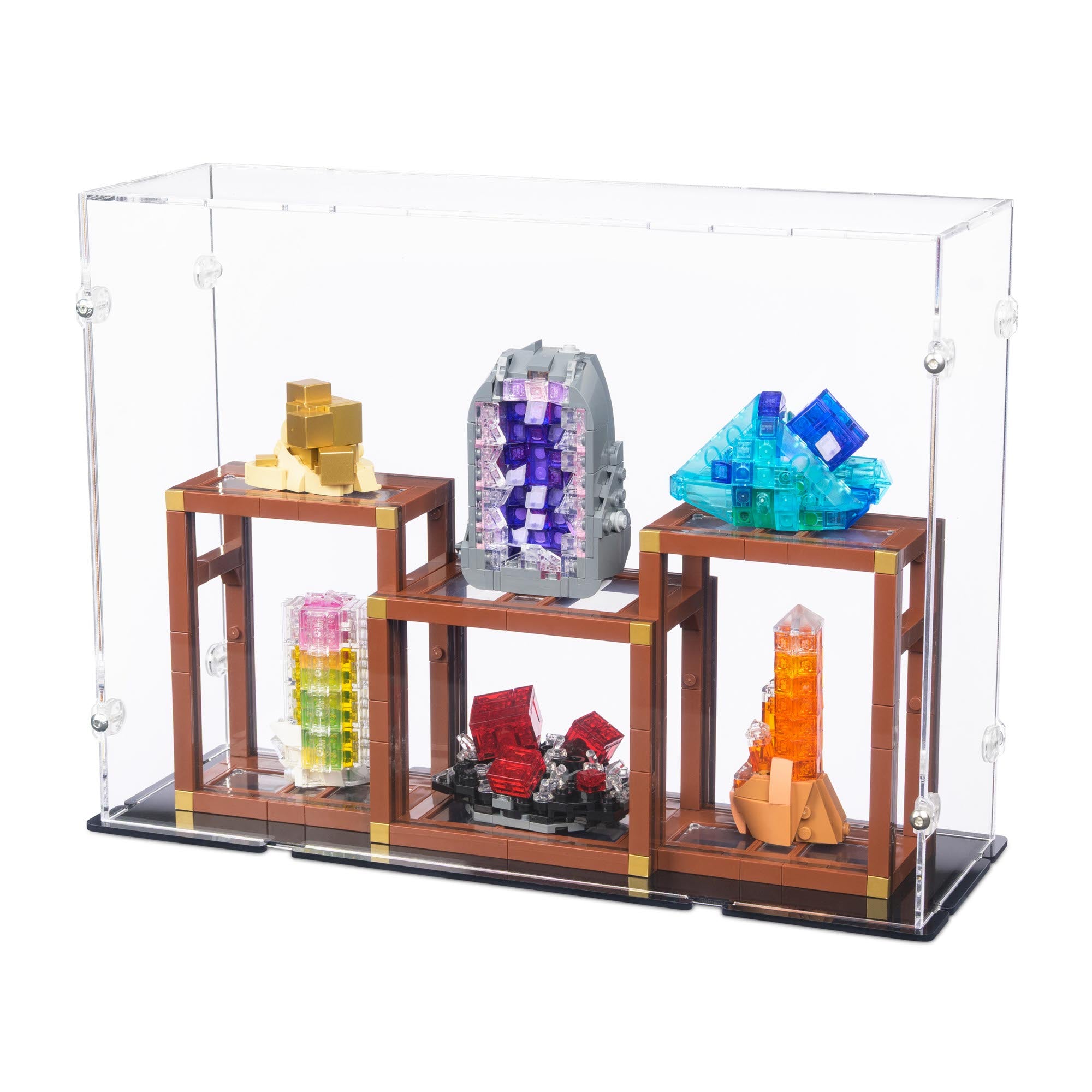 Acrylic Display Case for LEGO Mineral Collection | iDisplayit USA