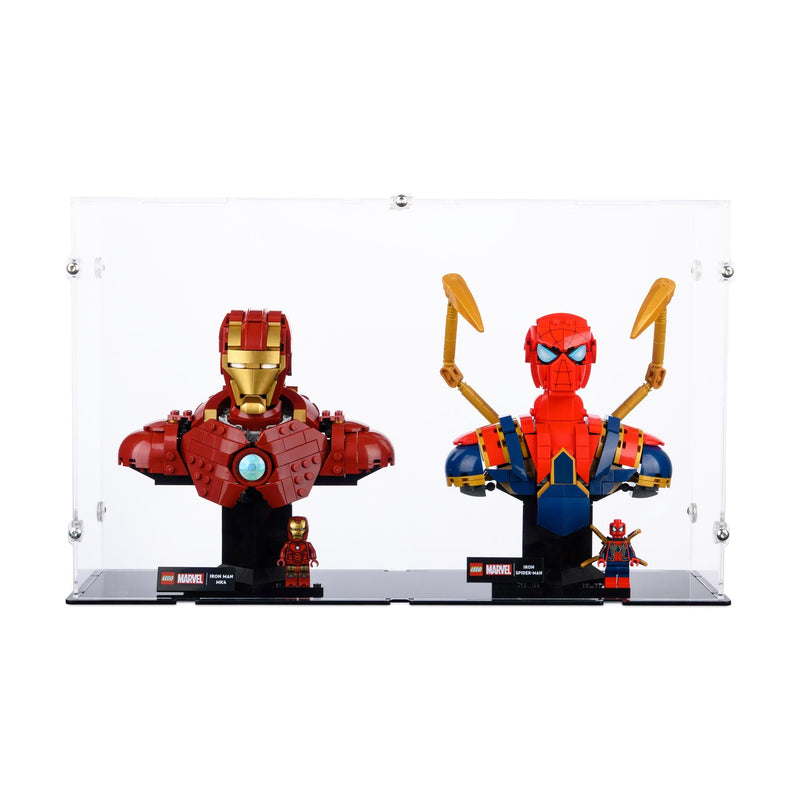 2x Super Hero Busts Display Case