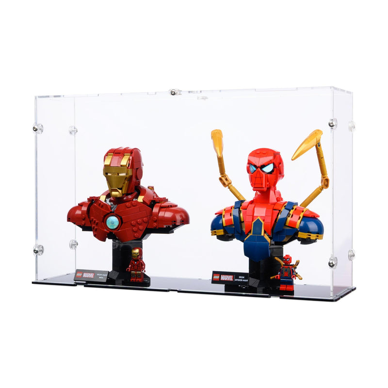 2x Super Hero Busts Display Case