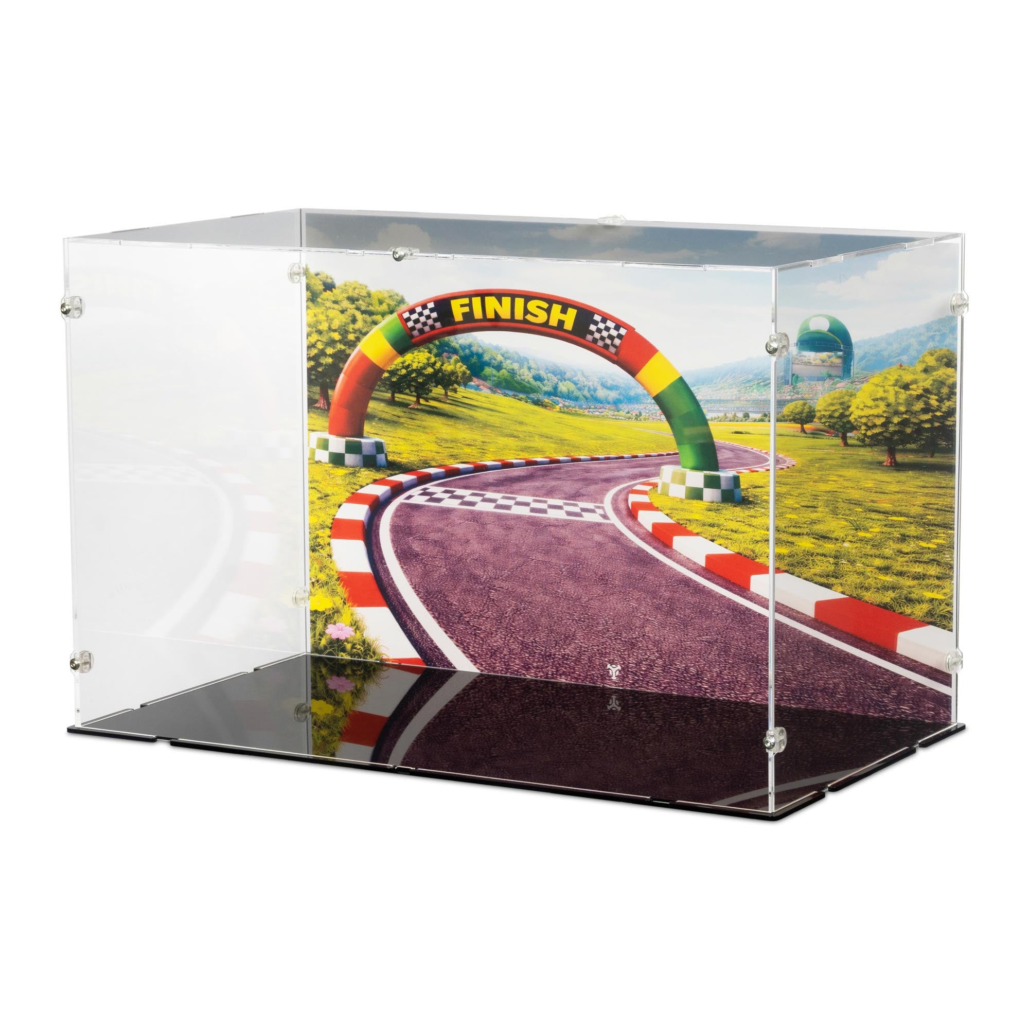 Mario Kart Luigi & Mach 8 Display Case for LEGO 72050 | iDisplayit