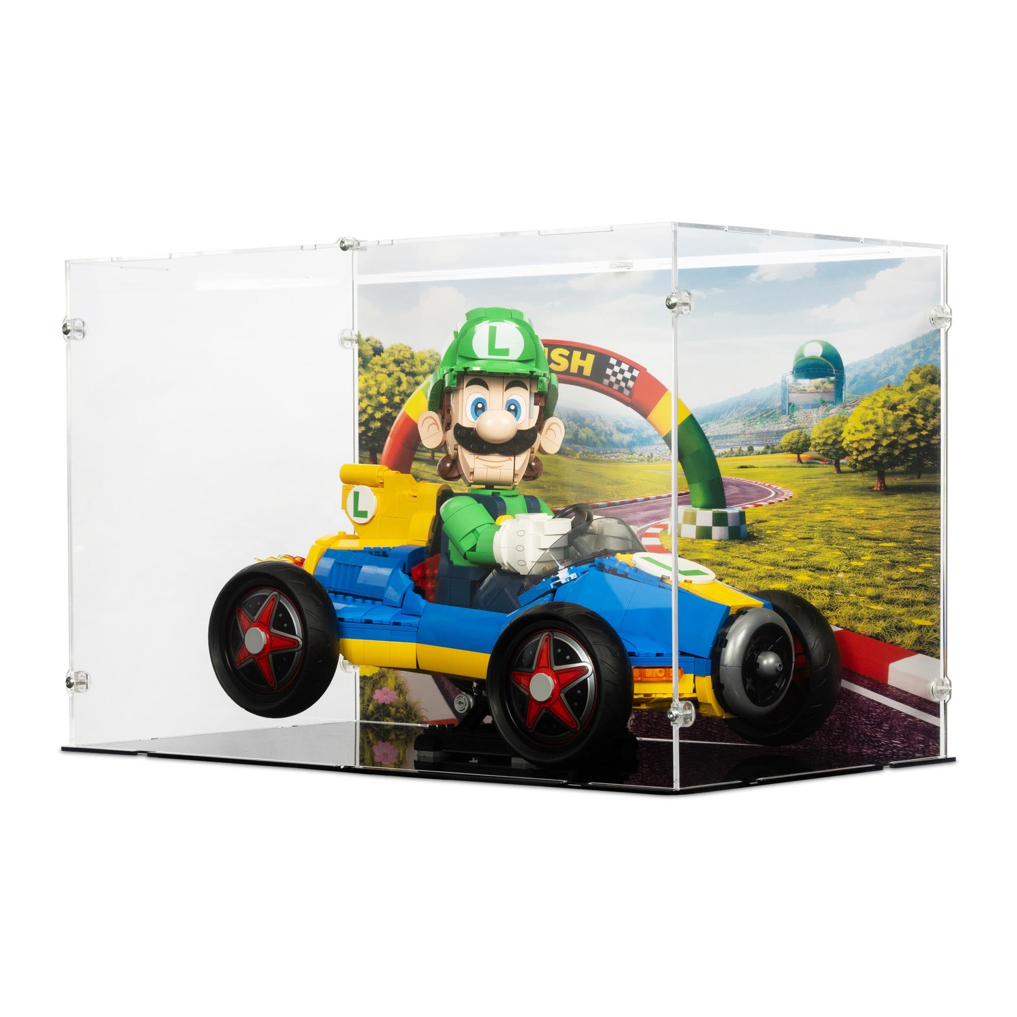 Mario Kart Luigi & Mach 8 Display Case for LEGO 72050 | iDisplayit