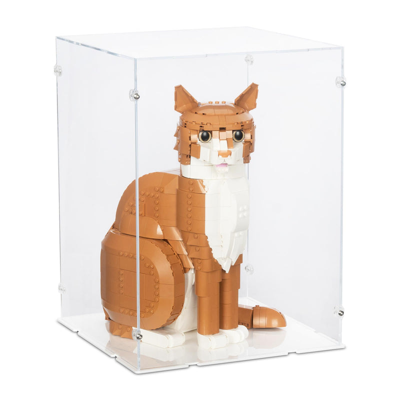 Orange Cat Display Case for LEGO 21376