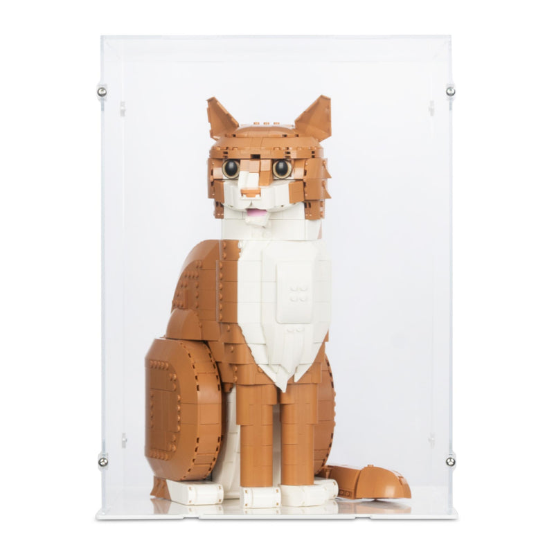 Orange Cat Display Case for LEGO 21376