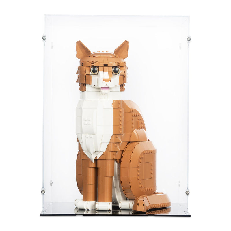Orange Cat Display Case for LEGO 21376