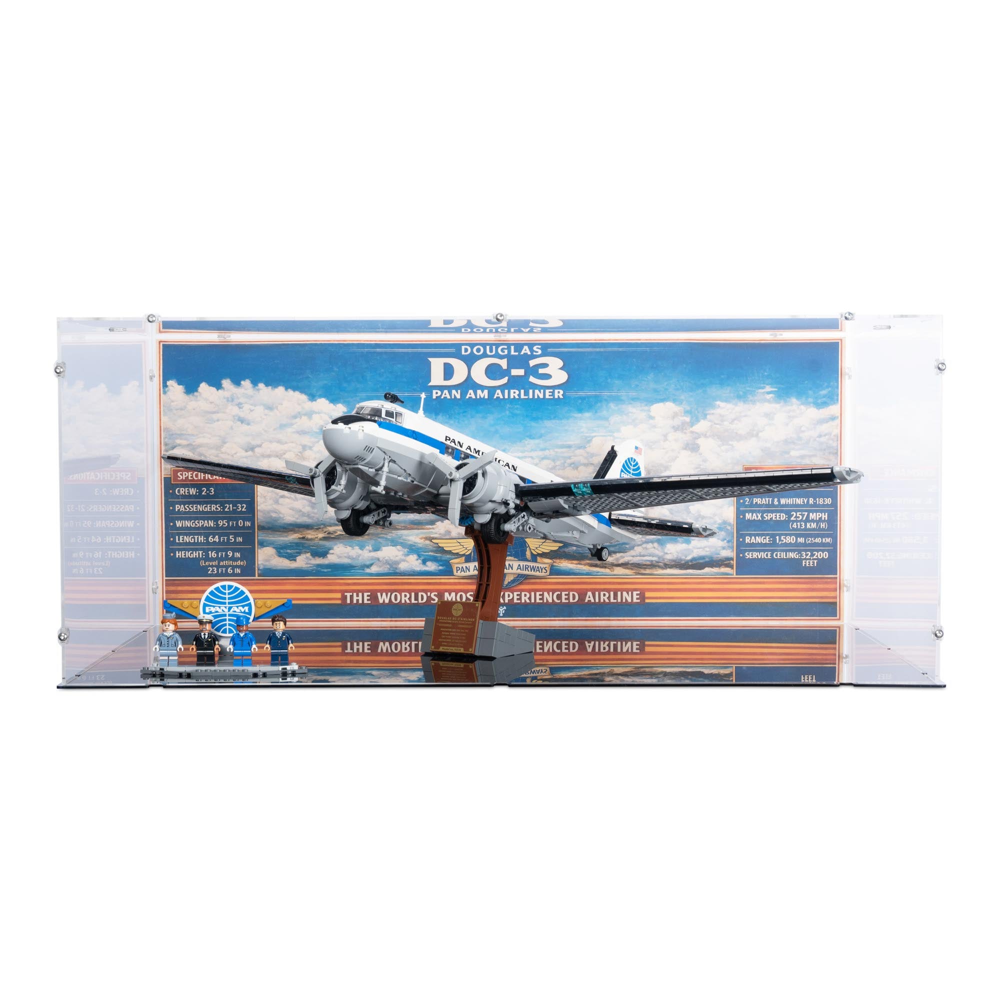 LEGO 11378 Douglas DC-3 PAN AM Airliner Display Case | iDisplayit