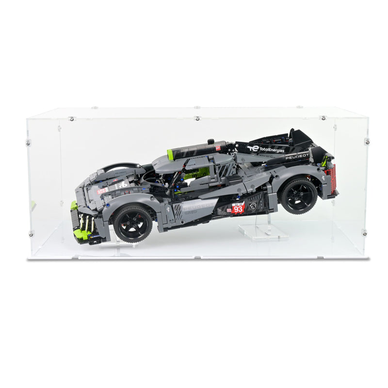 Peugeot 9X8 24H Le Mans Hybrid Hypercar Display Case & Stand for LEGO 42156