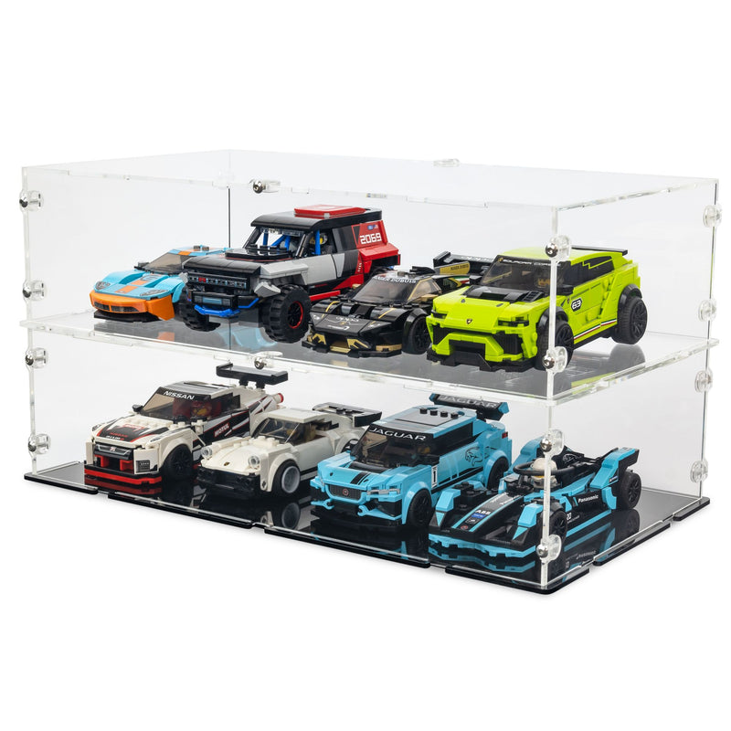 lego speed champions aufbewahrung XL Acrylic Display Case for x4 LEGO Speed Champions Forward-Facing