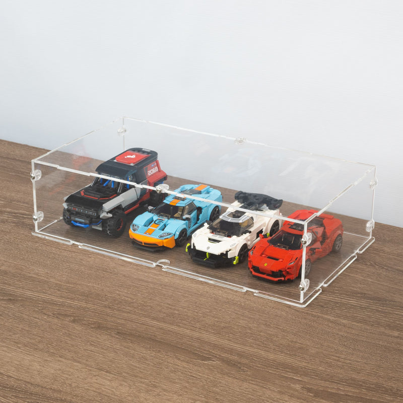 lego speed champions aufbewahrung XL Acrylic Display Case for x4 LEGO Speed Champions Forward-Facing