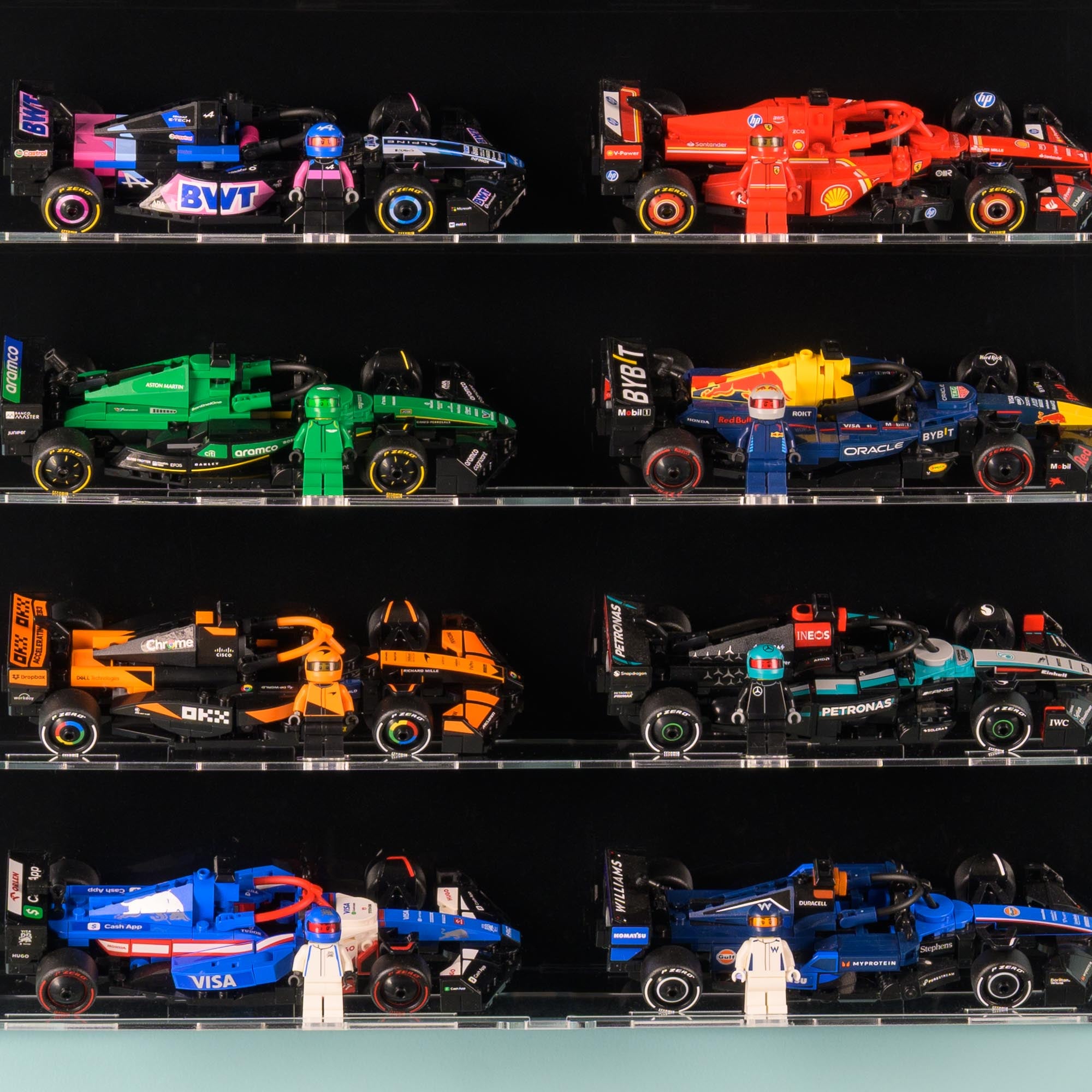 LEGO Speed Champions F1 Series Wall Display Cabinet | iDisplayit