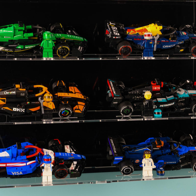 lego speed champions aufbewahrung LEGO Speed Champions F1 Series Wall Display Cabinet