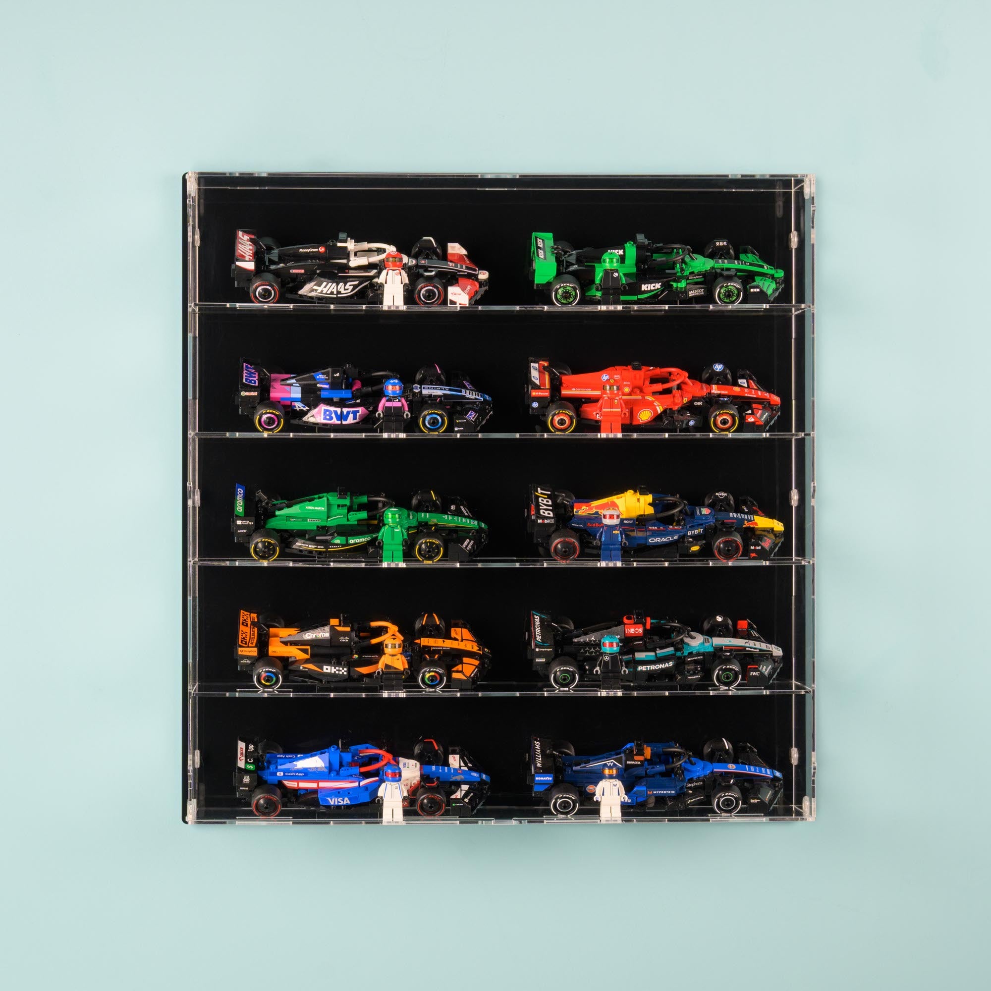 1154　コレクションボード　 LEGO Speed Champions F1 Series Wall Display Cabinet | iDisplayit