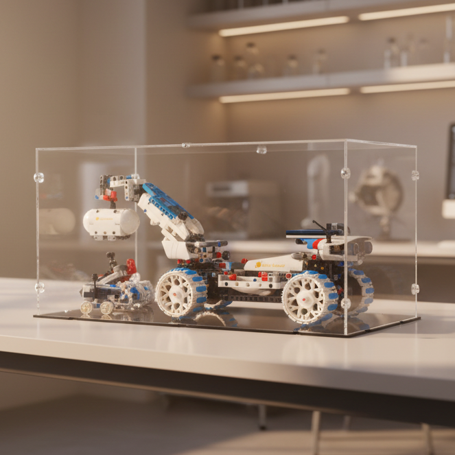Lunar Outpost Moon Rover Space Vehicle Display Case for LEGO 42211
