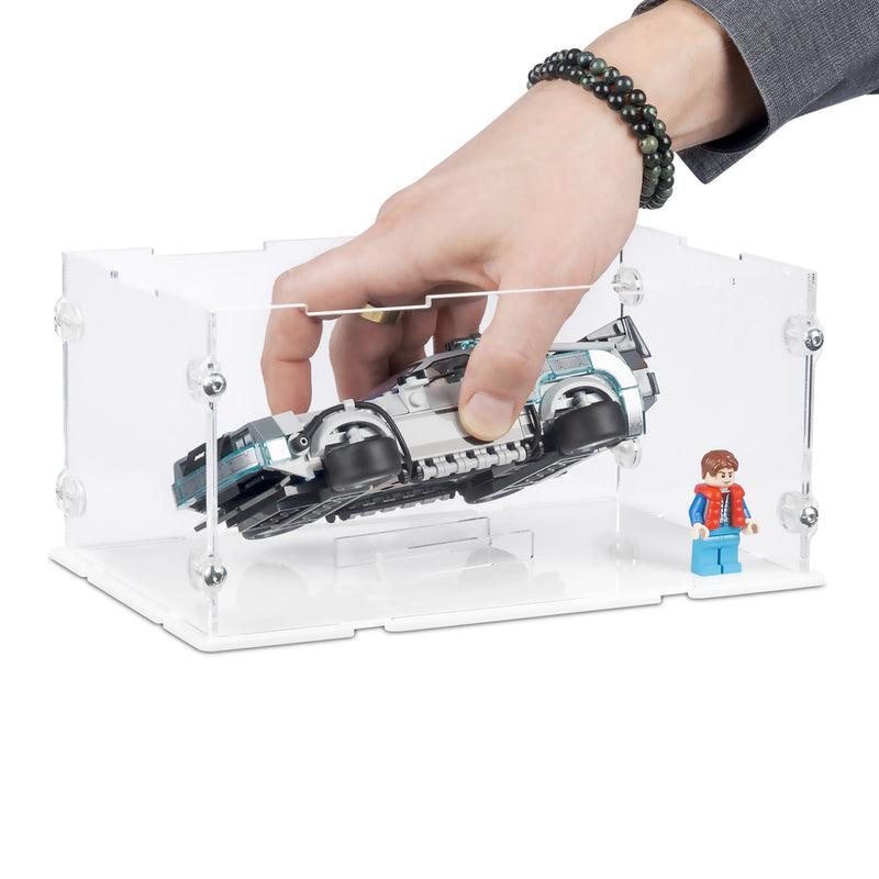 Time Machine from Back to the Future Display Case for LEGO 77256