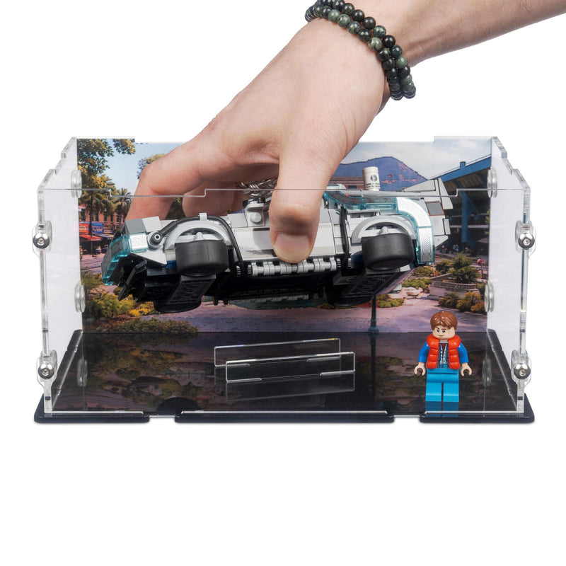 Time Machine from Back to the Future Display Case for LEGO 77256