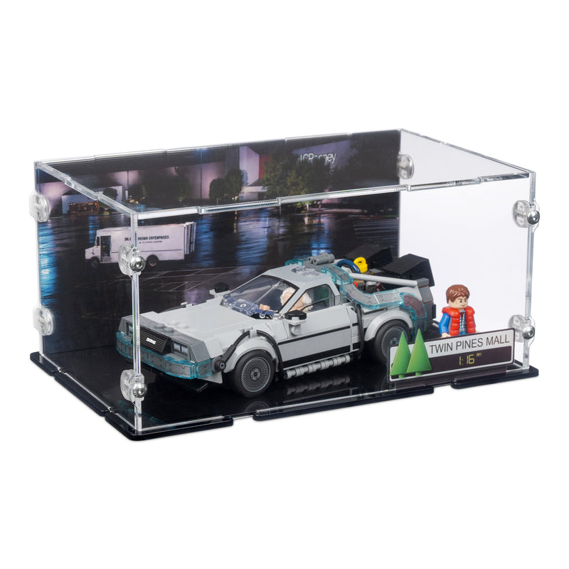Time Machine from Back to the Future Display Case for LEGO 77256