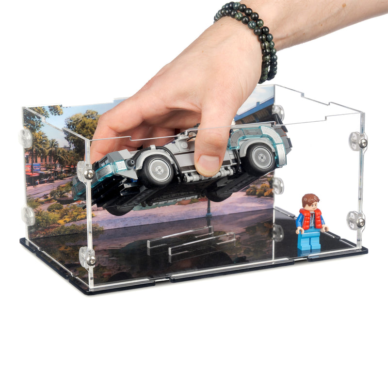 Time Machine from Back to the Future Display Case for LEGO 77256