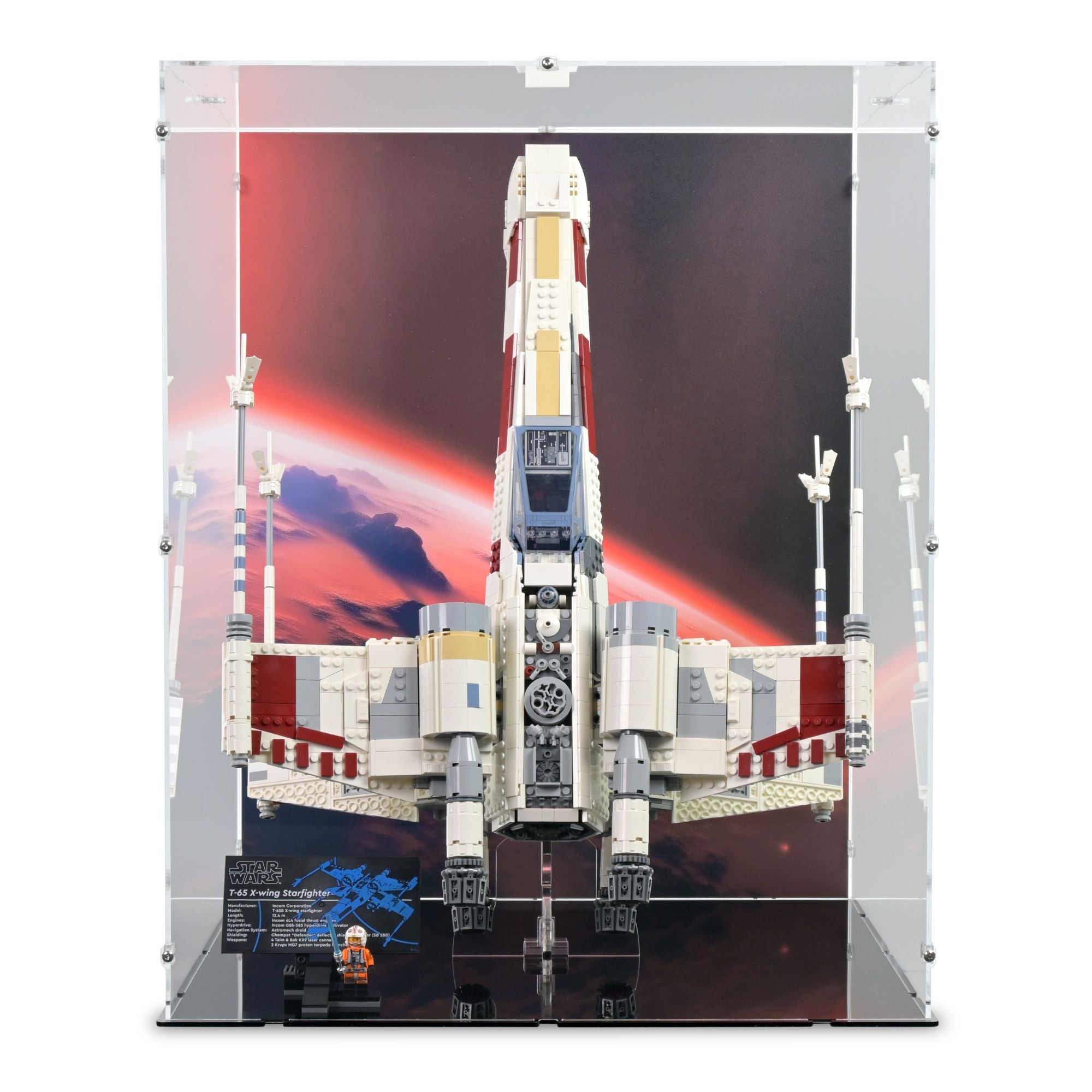 Acrylic Display Case for LEGO X-Wing Starfighter | iDisplayit USA