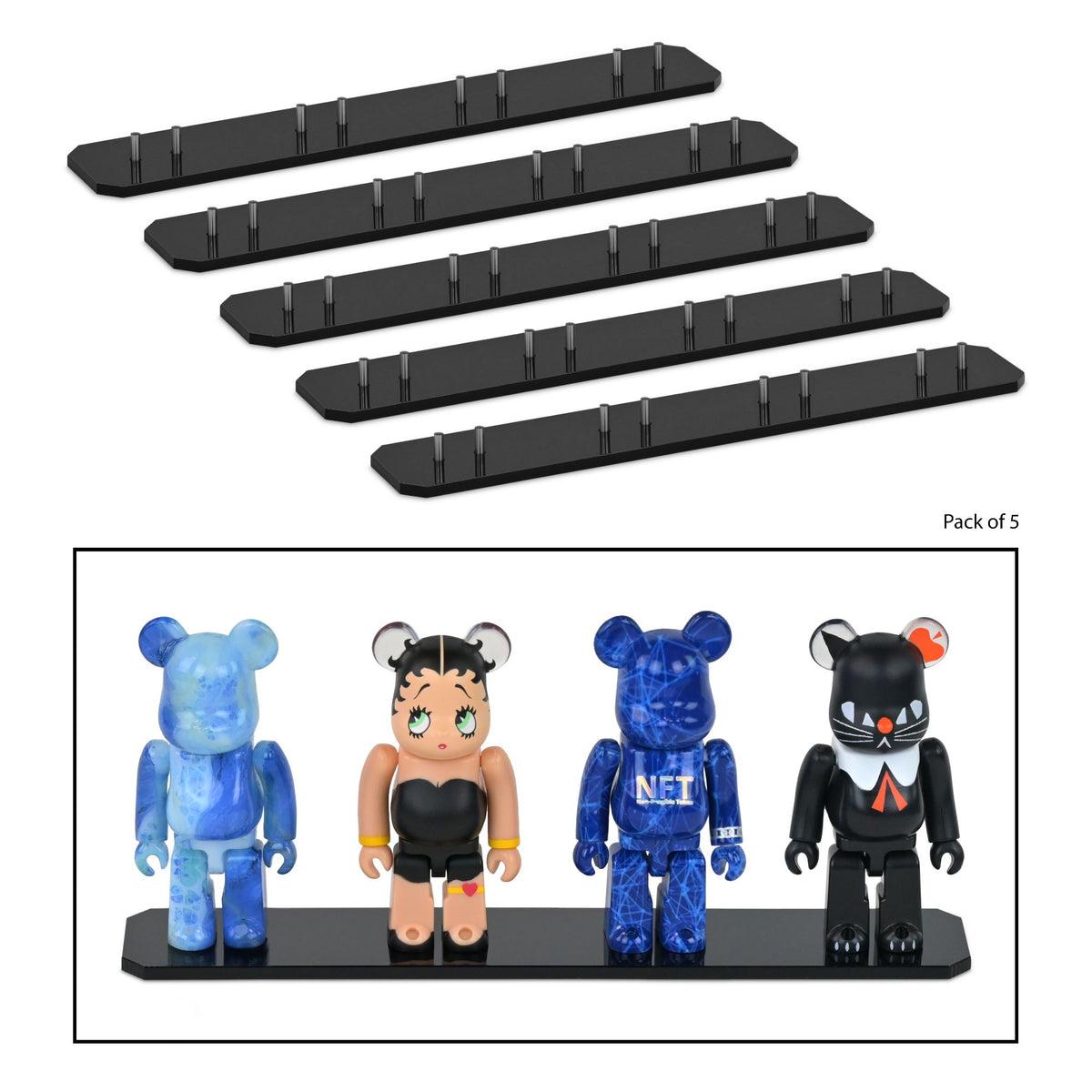 Display Plate for Four Bearbrick 100% Figures (5 Pack) | iDisplayit US ...