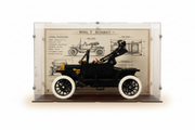 video of lego ford model t - display case with custom background museum style