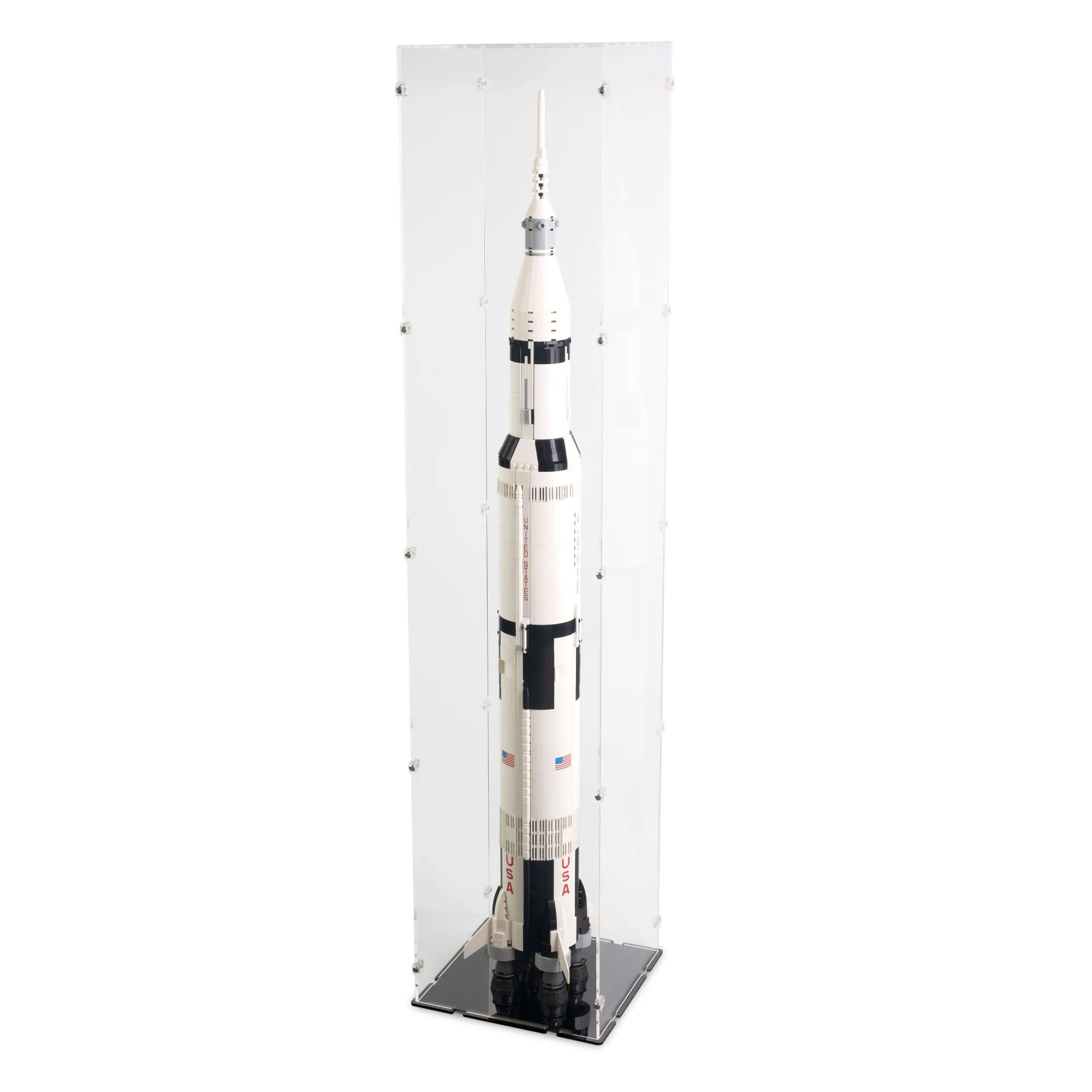 orm Enrich shampoo Acrylic Display Case for LEGO NASA Apollo Saturn V (Vertical) | iDisplayit