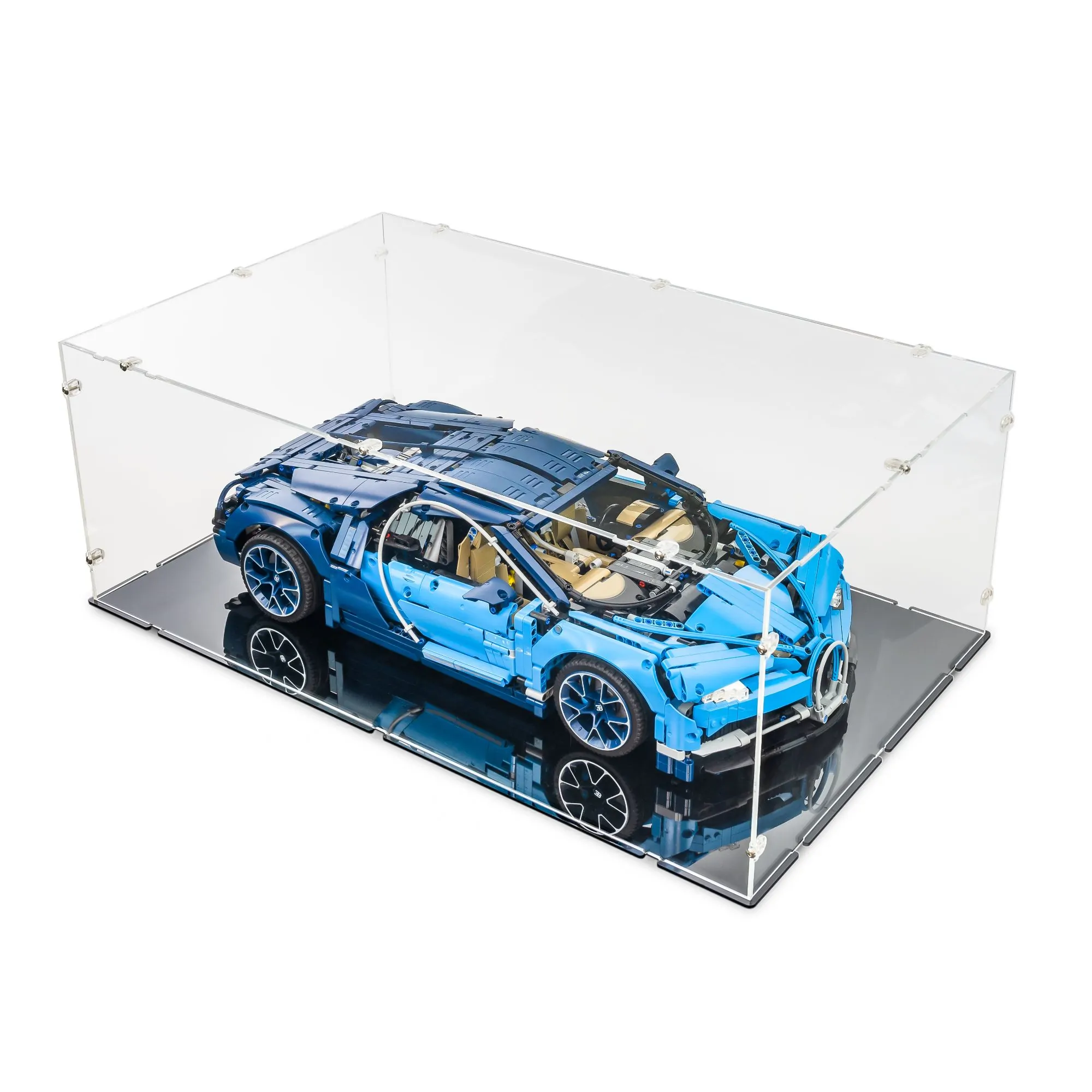 væske grit fyrværkeri XL Acrylic Display Case for LEGO Bugatti Chiron | iDisplayit