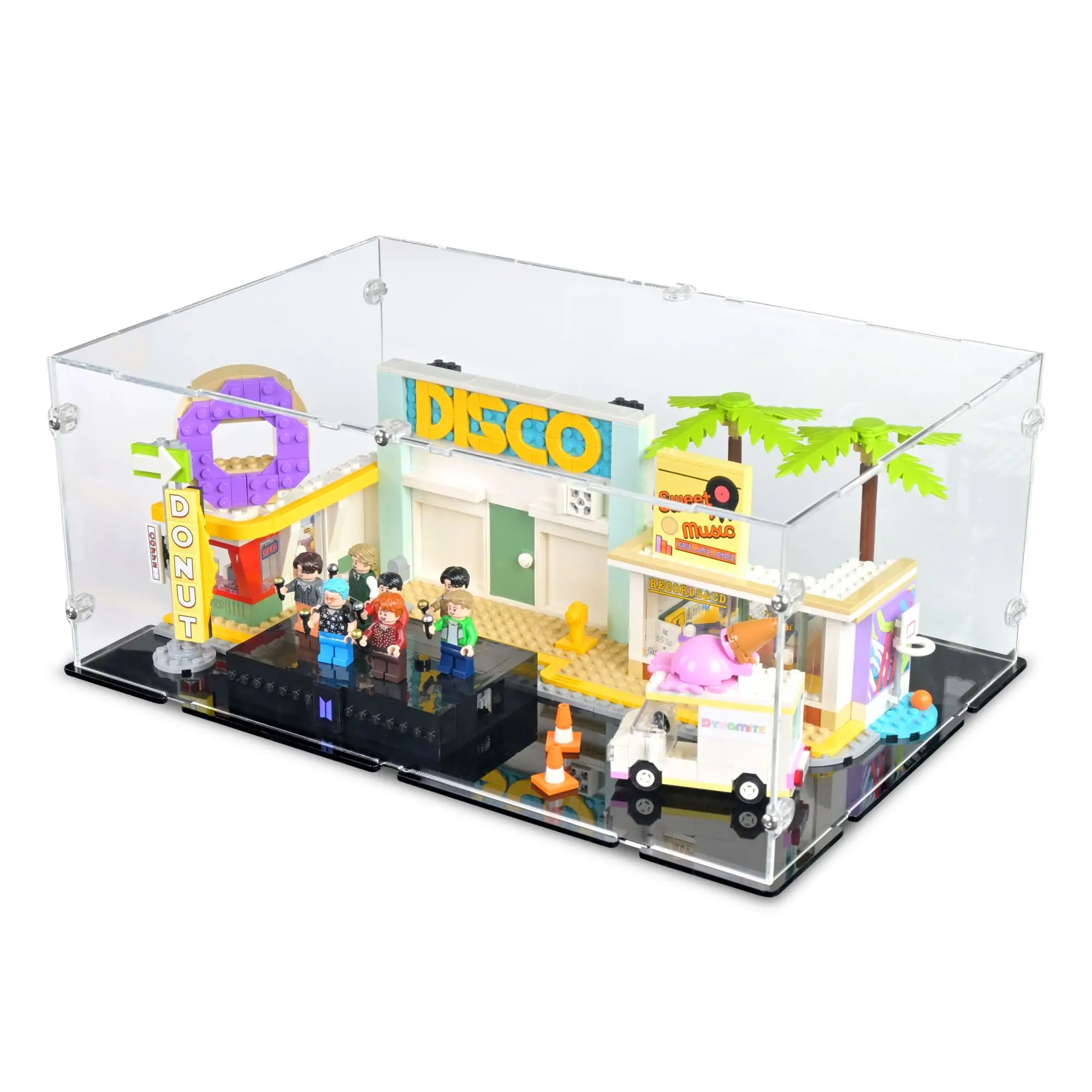  Jetlet 3mm Acrylic Display Box, Dustproof Cover, Compatible  with Lego 21339 Bulletproof Boys Group Blocks Set (S-Grade/Glueless  Version, Display Box Only, The Model Not Included) : Toys & Games