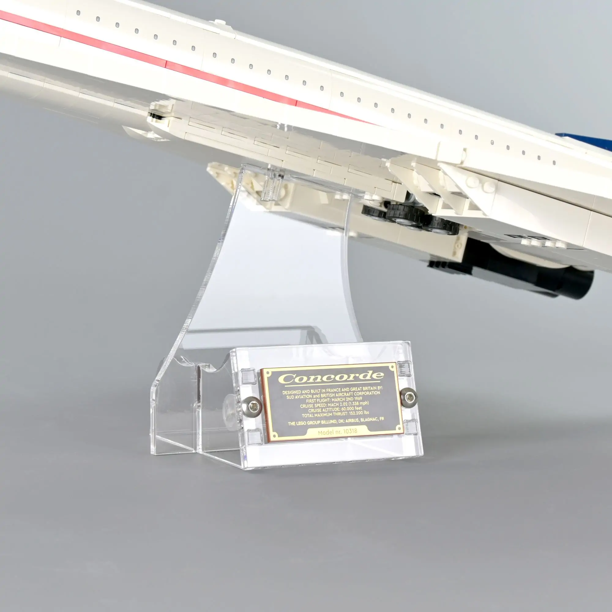 Acrylic Display Stand for LEGO Concorde