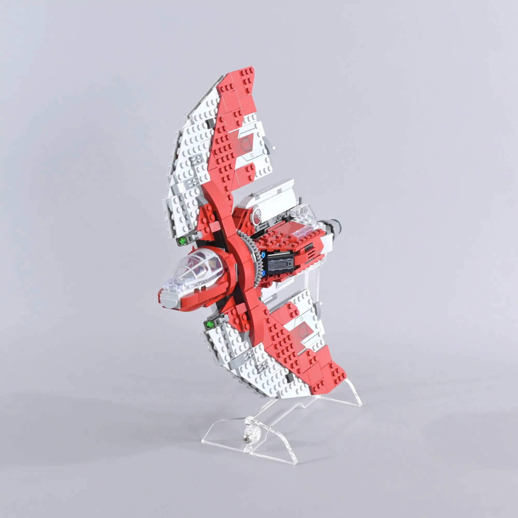Display stand 3D-ENGV angled for Lego 75362 Ahsoka's T-6 +